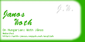 janos woth business card