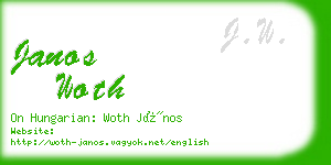 janos woth business card